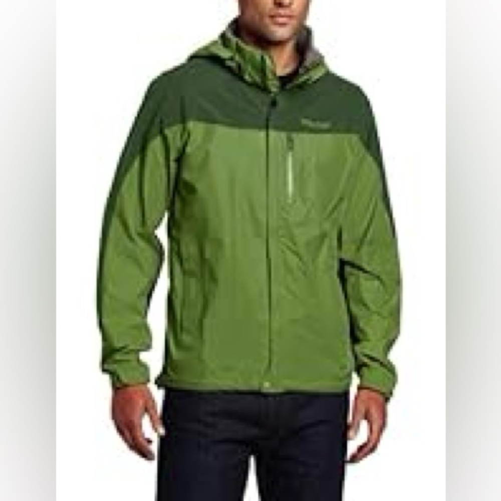 Marmot Palisades Green and Dark Green Raincoat